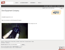 Tablet Screenshot of diveequipmentco.com